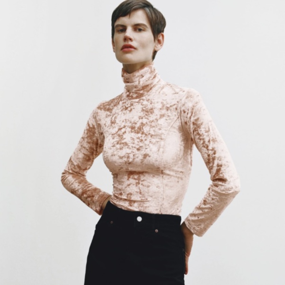 ZARA Velvet bodysuit